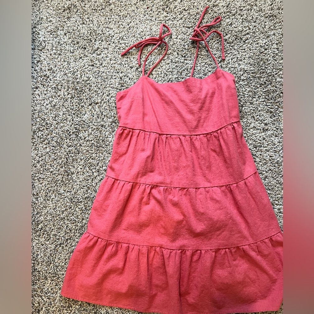 Abercrombie & fitch mini linen teired dress